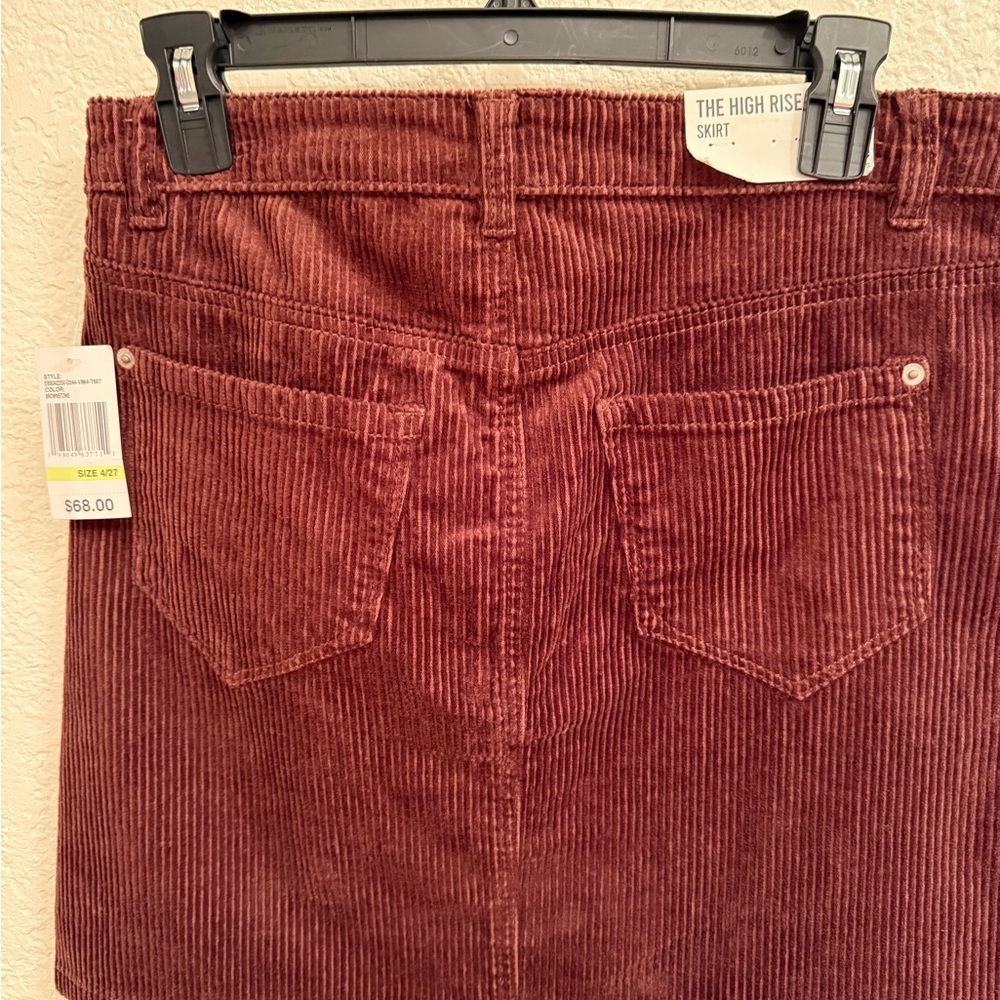 Y2K, Modern Vintage and Retro Kensie Women's Mini Corduroy Skirt - Deep Red - Picture 11 of 16